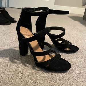 Bamboo Strappy Sandal Heels